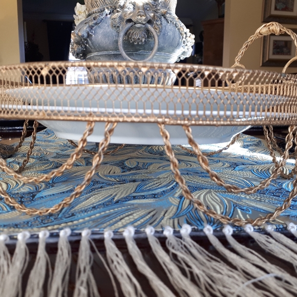 5 vintage gold beaded placemats - Picture 8 of 11